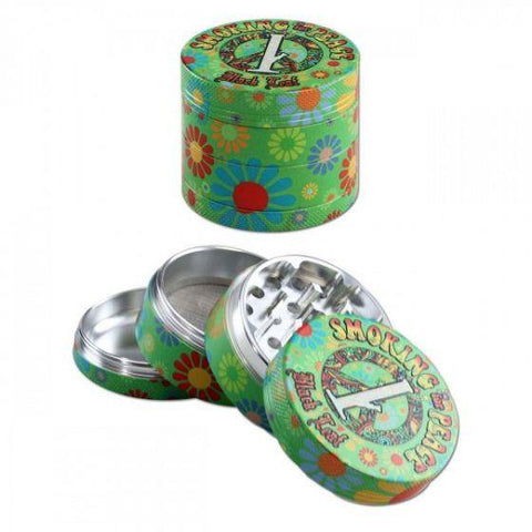 CBD & Räucherwerk Online Shop Schweiz | Black Leaf Alugrinder "Peace" 4tlg.
 findest du im Viweedy Store in Basel