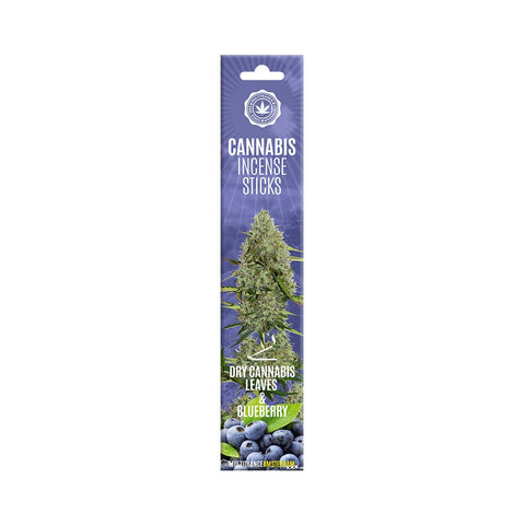 Cannabis Incense Sticks - Blueberry and Dry Cannabis Leaves