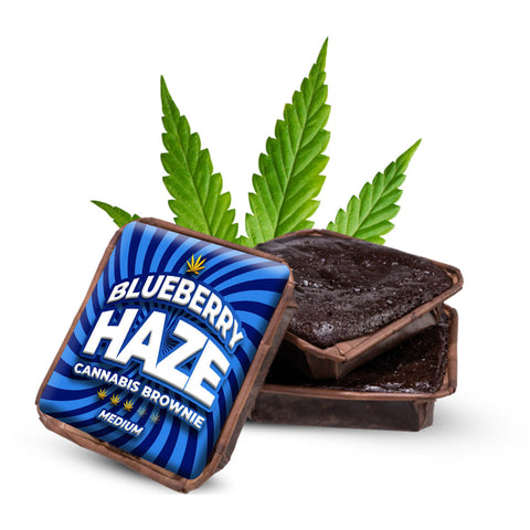 Brownies alla cannabis Blueberry Haze senza THC