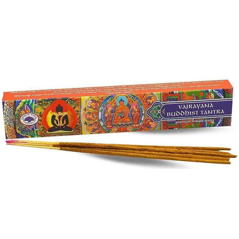 CBD & Räucherwerk Online Shop Schweiz | Green Tree Masala Vajrayana Buddhist Tantra Räucherstäbchen
 findest du im Viweedy Store in Basel