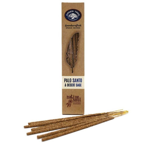 Native Soul Palo Santo & Desert Sage incense sticks by Green Tree for cleansing and relaxation.