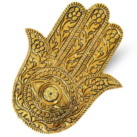 CBD & Räucherwerk Online Shop Schweiz | Hand of Fatima Gold Incense Burner
 findest du im Viweedy Store in Basel