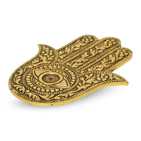 CBD & Räucherwerk Online Shop Schweiz | Hand of Fatima Gold Incense Burner
 findest du im Viweedy Store in Basel