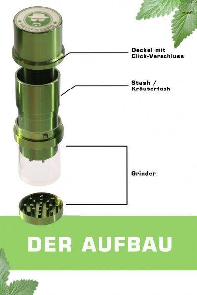 CBD & Räucherwerk Online Shop Schweiz | Heisenberg Alu-Grinder Silber
 findest du im Viweedy Store in Basel