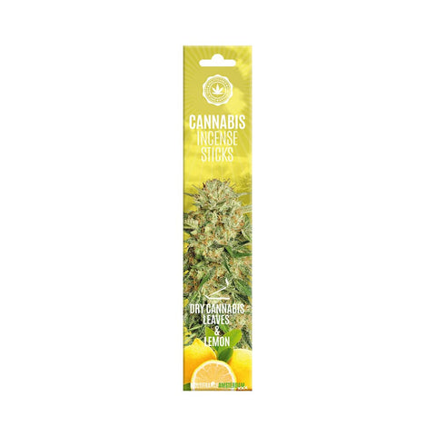Cannabis Incense Sticks - Lemon and Dry Cannabis Leaves