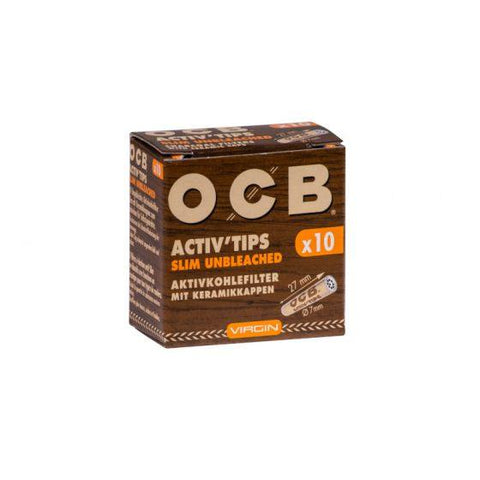CBD & Räucherwerk Online Shop Schweiz | OCB Virgin Unbleached Aktivkohlefilter 7mm, 10 Stk.
 findest du im Viweedy Store in Basel