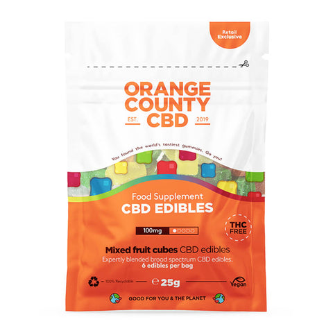 Orange County CBD Fruchtgummi Cubes 100mg