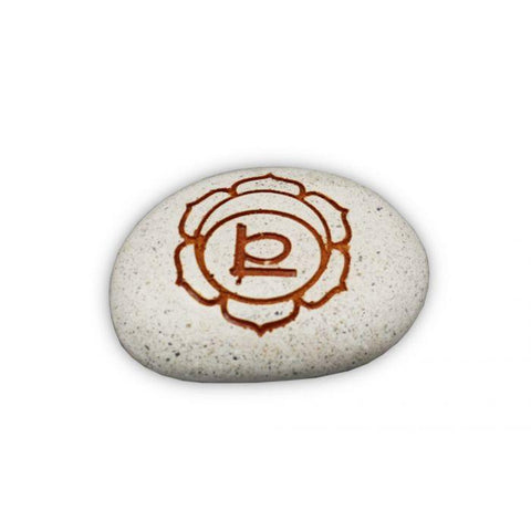 CBD & Räucherwerk Online Shop Schweiz | Pebble - Gravierter Fluss Stein 2. Chakra Orange
 findest du im Viweedy Store in Basel