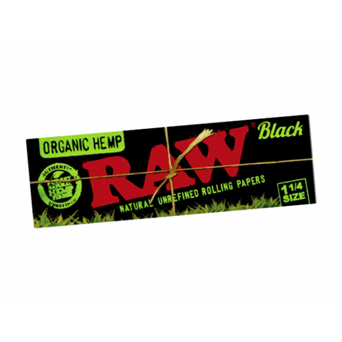 RAW Black Organic Papers court 1 1/4