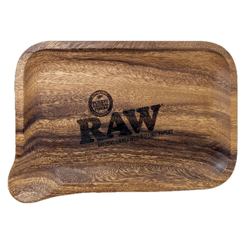 RAW Rolling Tray M Wooden with Pour-out 175 x 275mm Mischschale