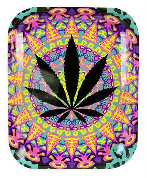 CBD & Räucherwerk Online Shop Schweiz | Rolling Tray Neon Leaves
 findest du im Viweedy Store in Basel