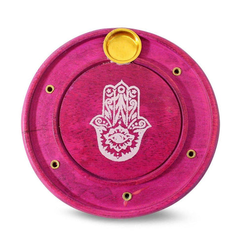 CBD & Räucherwerk Online Shop Schweiz | Rosa Mango Räucherhalter aus Holz Hand von Fatima
 findest du im Viweedy Store in Basel