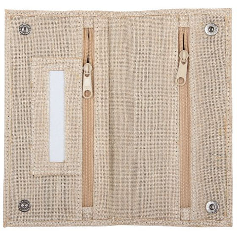 Jute tobacco pouch with buttons