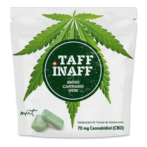 CBD & Räucherwerk Online Shop Schweiz | Taff Inaff Swiss Cannabis Gums 70mg CBD
 findest du im Viweedy Store in Basel
