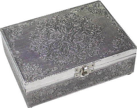 CBD & Räucherwerk Online Shop Schweiz | White Metal Tarot Box - Mandala
 findest du im Viweedy Store in Basel